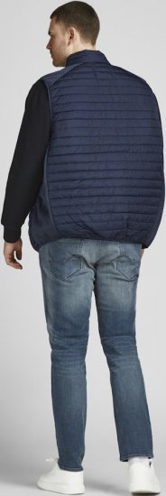 Jack & Jones MULTI BODYWARMER With COLLAR Navy Blazer - Μπουφάν - Aνδρικά μπουφαν μεγάλα μεγέθη