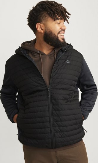 Jack & Jones MULTI QUILTED SET-IN Sleeves Jacket Black - Μπουφάν - Aνδρικά μπουφαν μεγάλα μεγέθη