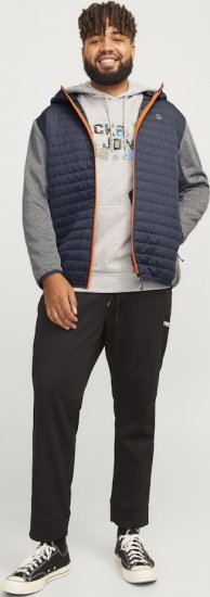 Jack & Jones MULTI QUILTED SET-IN Sleeves Jacket Grey Melange - Μπουφάν - Aνδρικά μπουφαν μεγάλα μεγέθη