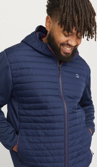 Jack & Jones MULTI QUILTED SET-IN Sleeves Jacket Navy Blazer - Μπουφάν - Aνδρικά μπουφαν μεγάλα μεγέθη