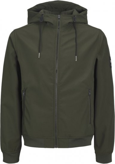 Jack & Jones BASIC Water-Resistant Softshell Jacket Green - Μπουφάν - Aνδρικά μπουφαν μεγάλα μεγέθη