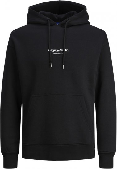 Jack & Jones ESTERBRO Hoodie Black - φούτερ/Φούτερ με κουκούλα - φούτερ/Φούτερ με κουκούλα ανδρικά μεγάλα μεγέθη 