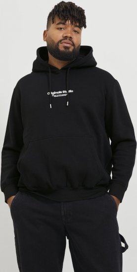 Jack & Jones ESTERBRO Hoodie Black - φούτερ/Φούτερ με κουκούλα - φούτερ/Φούτερ με κουκούλα ανδρικά μεγάλα μεγέθη 