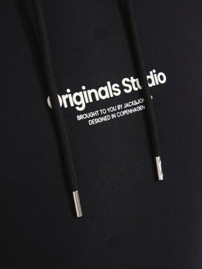 Jack & Jones ESTERBRO Hoodie Black - φούτερ/Φούτερ με κουκούλα - φούτερ/Φούτερ με κουκούλα ανδρικά μεγάλα μεγέθη 