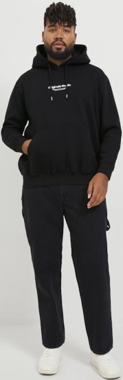 Jack & Jones ESTERBRO Hoodie Black - φούτερ/Φούτερ με κουκούλα - φούτερ/Φούτερ με κουκούλα ανδρικά μεγάλα μεγέθη 