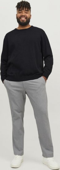 Jack & Jones BASIC Knitted Sweater Black - φούτερ/Φούτερ με κουκούλα - φούτερ/Φούτερ με κουκούλα ανδρικά μεγάλα μεγέθη 