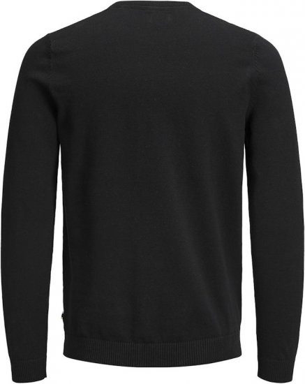 Jack & Jones BASIC Knitted Sweater Black - φούτερ/Φούτερ με κουκούλα - φούτερ/Φούτερ με κουκούλα ανδρικά μεγάλα μεγέθη 