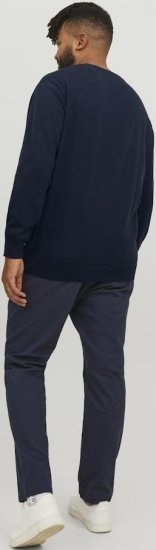 Jack & Jones BASIC Knitted Sweater Navy Blazer - φούτερ/Φούτερ με κουκούλα - φούτερ/Φούτερ με κουκούλα ανδρικά μεγάλα μεγέθη 
