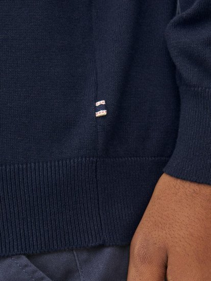 Jack & Jones BASIC Knitted Sweater Navy Blazer - φούτερ/Φούτερ με κουκούλα - φούτερ/Φούτερ με κουκούλα ανδρικά μεγάλα μεγέθη 