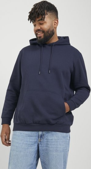 Jack & Jones BRADLEY Hoodie Navy Blazer - φούτερ/Φούτερ με κουκούλα - φούτερ/Φούτερ με κουκούλα ανδρικά μεγάλα μεγέθη 