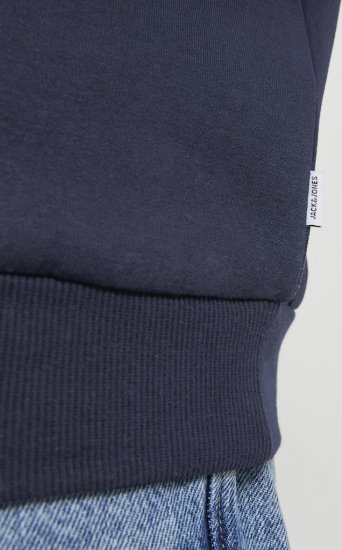 Jack & Jones BRADLEY Hoodie Navy Blazer - φούτερ/Φούτερ με κουκούλα - φούτερ/Φούτερ με κουκούλα ανδρικά μεγάλα μεγέθη 