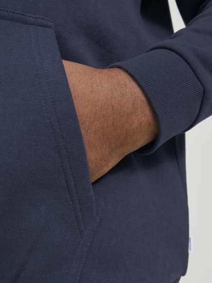 Jack & Jones BRADLEY Hoodie Navy Blazer - φούτερ/Φούτερ με κουκούλα - φούτερ/Φούτερ με κουκούλα ανδρικά μεγάλα μεγέθη 