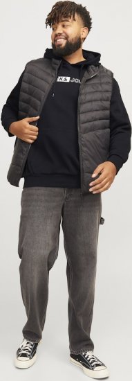 Jack & Jones CORP LOGO PLAY 5 Print Hoodie Black - φούτερ/Φούτερ με κουκούλα - φούτερ/Φούτερ με κουκούλα ανδρικά μεγάλα μεγέθη 
