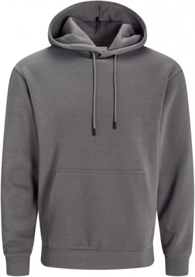 Jack & Jones BRADLEY Hoodie Grey - φούτερ/Φούτερ με κουκούλα - φούτερ/Φούτερ με κουκούλα ανδρικά μεγάλα μεγέθη 