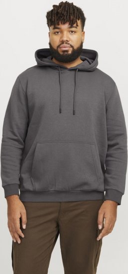 Jack & Jones BRADLEY Hoodie Grey - φούτερ/Φούτερ με κουκούλα - φούτερ/Φούτερ με κουκούλα ανδρικά μεγάλα μεγέθη 