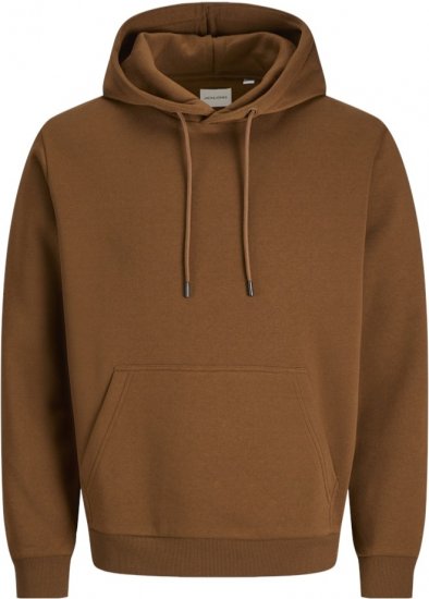 Jack & Jones BRADLEY Hoodie Brown - φούτερ/Φούτερ με κουκούλα - φούτερ/Φούτερ με κουκούλα ανδρικά μεγάλα μεγέθη 