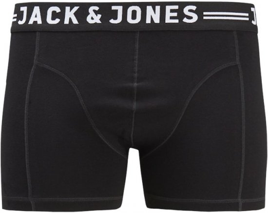 Jack & Jones SENSE Trunks 3-Pack Black - Εσώρουχα/Μαγιό - Aνδρικά Εσώρουχα μεγάλα μεγέθη