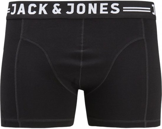 Jack & Jones SENSE Trunks 3-Pack Black - Εσώρουχα/Μαγιό - Aνδρικά Εσώρουχα μεγάλα μεγέθη