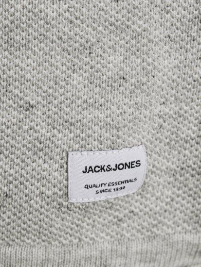 Jack & Jones HILL Knitted Sweater Light Grey Melange - φούτερ/Φούτερ με κουκούλα - φούτερ/Φούτερ με κουκούλα ανδρικά μεγάλα μεγέθη 