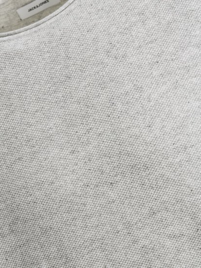 Jack & Jones HILL Knitted Sweater Light Grey Melange - φούτερ/Φούτερ με κουκούλα - φούτερ/Φούτερ με κουκούλα ανδρικά μεγάλα μεγέθη 