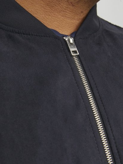 Jack & Jones ROCKY Faux Suede Bomber Jacket Jet Black - Μπουφάν - Aνδρικά μπουφαν μεγάλα μεγέθη