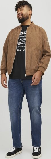 Jack & Jones ROCKY Faux Suede Bomber Jacket Brown - Μπουφάν - Aνδρικά μπουφαν μεγάλα μεγέθη