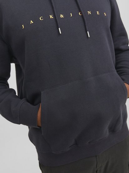 Jack & Jones STAR Hoodie Dark Navy - φούτερ/Φούτερ με κουκούλα - φούτερ/Φούτερ με κουκούλα ανδρικά μεγάλα μεγέθη 
