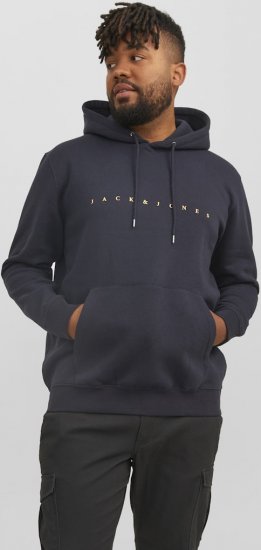Jack & Jones STAR Hoodie Dark Navy - φούτερ/Φούτερ με κουκούλα - φούτερ/Φούτερ με κουκούλα ανδρικά μεγάλα μεγέθη 