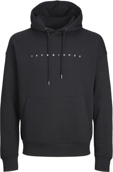 Jack & Jones STAR Hoodie Black - φούτερ/Φούτερ με κουκούλα - φούτερ/Φούτερ με κουκούλα ανδρικά μεγάλα μεγέθη 