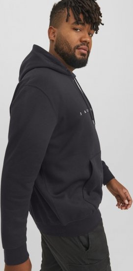 Jack & Jones STAR Hoodie Black - φούτερ/Φούτερ με κουκούλα - φούτερ/Φούτερ με κουκούλα ανδρικά μεγάλα μεγέθη 