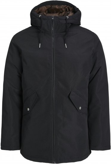 Jack & Jones JJLOOP Parka Black - Μπουφάν - Aνδρικά μπουφαν μεγάλα μεγέθη
