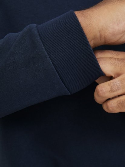 Jack & Jones BRADLEY Sweatshirt Navy Blazer - φούτερ/Φούτερ με κουκούλα - φούτερ/Φούτερ με κουκούλα ανδρικά μεγάλα μεγέθη 