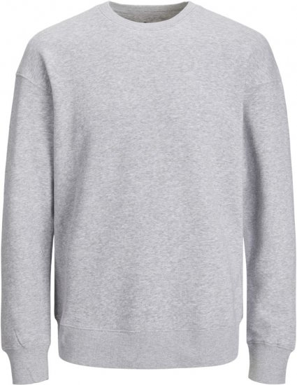 Jack & Jones BRADLEY Sweatshirt Light Grey Melange - φούτερ/Φούτερ με κουκούλα - φούτερ/Φούτερ με κουκούλα ανδρικά μεγάλα μεγέθη 