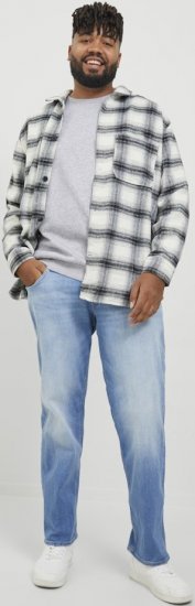 Jack & Jones BRADLEY Sweatshirt Light Grey Melange - φούτερ/Φούτερ με κουκούλα - φούτερ/Φούτερ με κουκούλα ανδρικά μεγάλα μεγέθη 