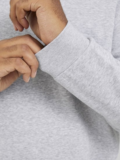 Jack & Jones BRADLEY Sweatshirt Light Grey Melange - φούτερ/Φούτερ με κουκούλα - φούτερ/Φούτερ με κουκούλα ανδρικά μεγάλα μεγέθη 