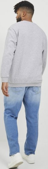 Jack & Jones BRADLEY Sweatshirt Light Grey Melange - φούτερ/Φούτερ με κουκούλα - φούτερ/Φούτερ με κουκούλα ανδρικά μεγάλα μεγέθη 