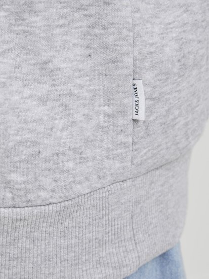 Jack & Jones BRADLEY Sweatshirt Light Grey Melange - φούτερ/Φούτερ με κουκούλα - φούτερ/Φούτερ με κουκούλα ανδρικά μεγάλα μεγέθη 