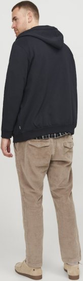 Jack & Jones BRADLEY Zip Hoodi Black - φούτερ/Φούτερ με κουκούλα - φούτερ/Φούτερ με κουκούλα ανδρικά μεγάλα μεγέθη 
