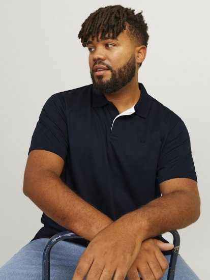 Jack & Jones Rodney Polo Shirt Night Sky - Πόλο μπλουζάκια - Aνδρικά μπλουζακια πολο μεγάλα μεγέθη