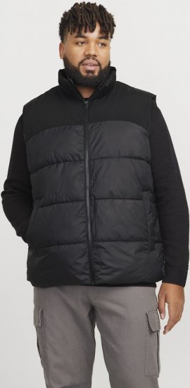 Jack & Jones MOON Bodywarmer Black - Μπουφάν - Aνδρικά μπουφαν μεγάλα μεγέθη
