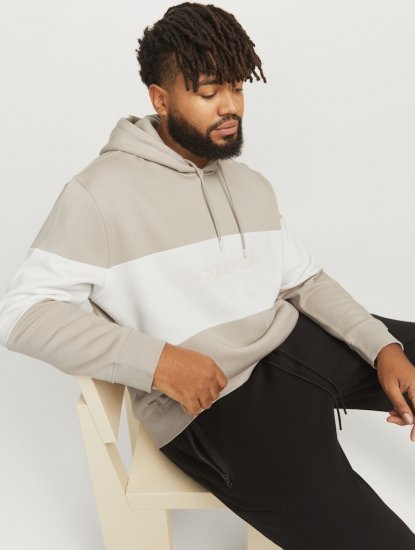 Jack & Jones LEGACY 2 Color Hoodie Beige - φούτερ/Φούτερ με κουκούλα - φούτερ/Φούτερ με κουκούλα ανδρικά μεγάλα μεγέθη 