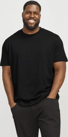 Jack & Jones JJEBRADLEY T-Shirt Black - Μακό μπλουζάκια - Aνδρικά μπλουζεσ μεγάλα μεγέθη