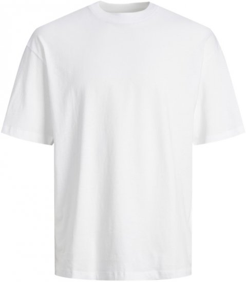 Jack & Jones BRADLEY T-Shirt White - Μακό μπλουζάκια - Aνδρικά μπλουζεσ μεγάλα μεγέθη