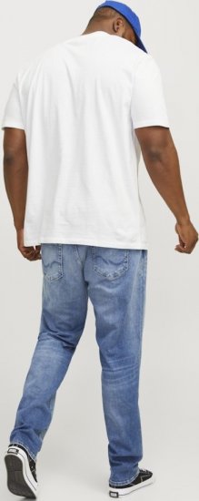 Jack & Jones BRADLEY T-Shirt White - Μακό μπλουζάκια - Aνδρικά μπλουζεσ μεγάλα μεγέθη