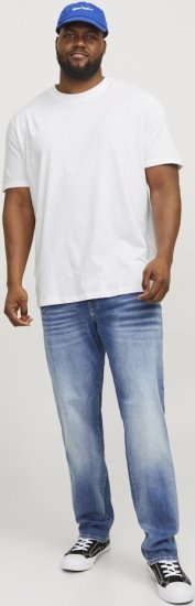 Jack & Jones BRADLEY T-Shirt White - Μακό μπλουζάκια - Aνδρικά μπλουζεσ μεγάλα μεγέθη