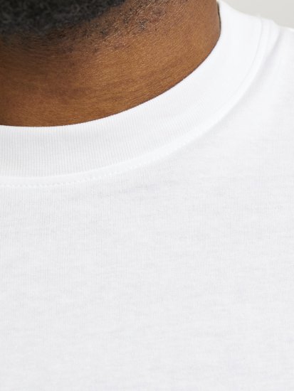 Jack & Jones BRADLEY T-Shirt White - Μακό μπλουζάκια - Aνδρικά μπλουζεσ μεγάλα μεγέθη