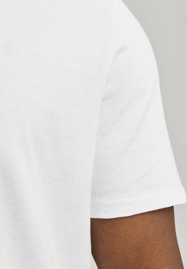 Jack & Jones BRADLEY T-Shirt White - Μακό μπλουζάκια - Aνδρικά μπλουζεσ μεγάλα μεγέθη