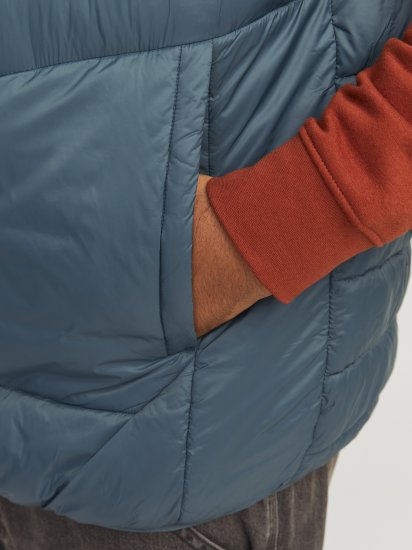 Jack & Jones SPRINT Black Blocking BODYWARMER With Collar Dark Turquoise - Μπουφάν - Aνδρικά μπουφαν μεγάλα μεγέθη