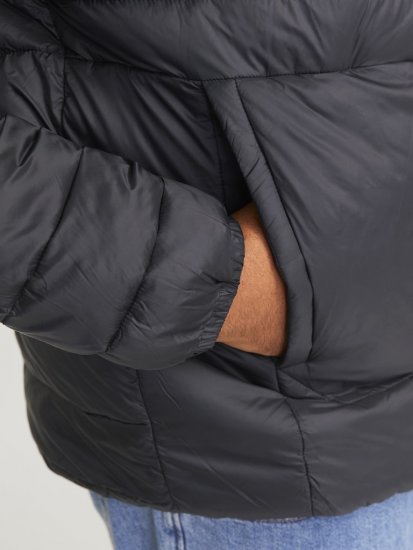 Jack & Jones SPRINT Quilted Collar Jacket Black - Μπουφάν - Aνδρικά μπουφαν μεγάλα μεγέθη