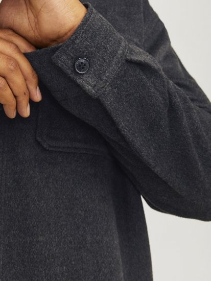 Jack & Jones BRADLEY OLLIE Overshirt LS Black - Πουκάμισα - Aνδρικά πουκαμισα μεγαλα μεγάλα μεγέθη